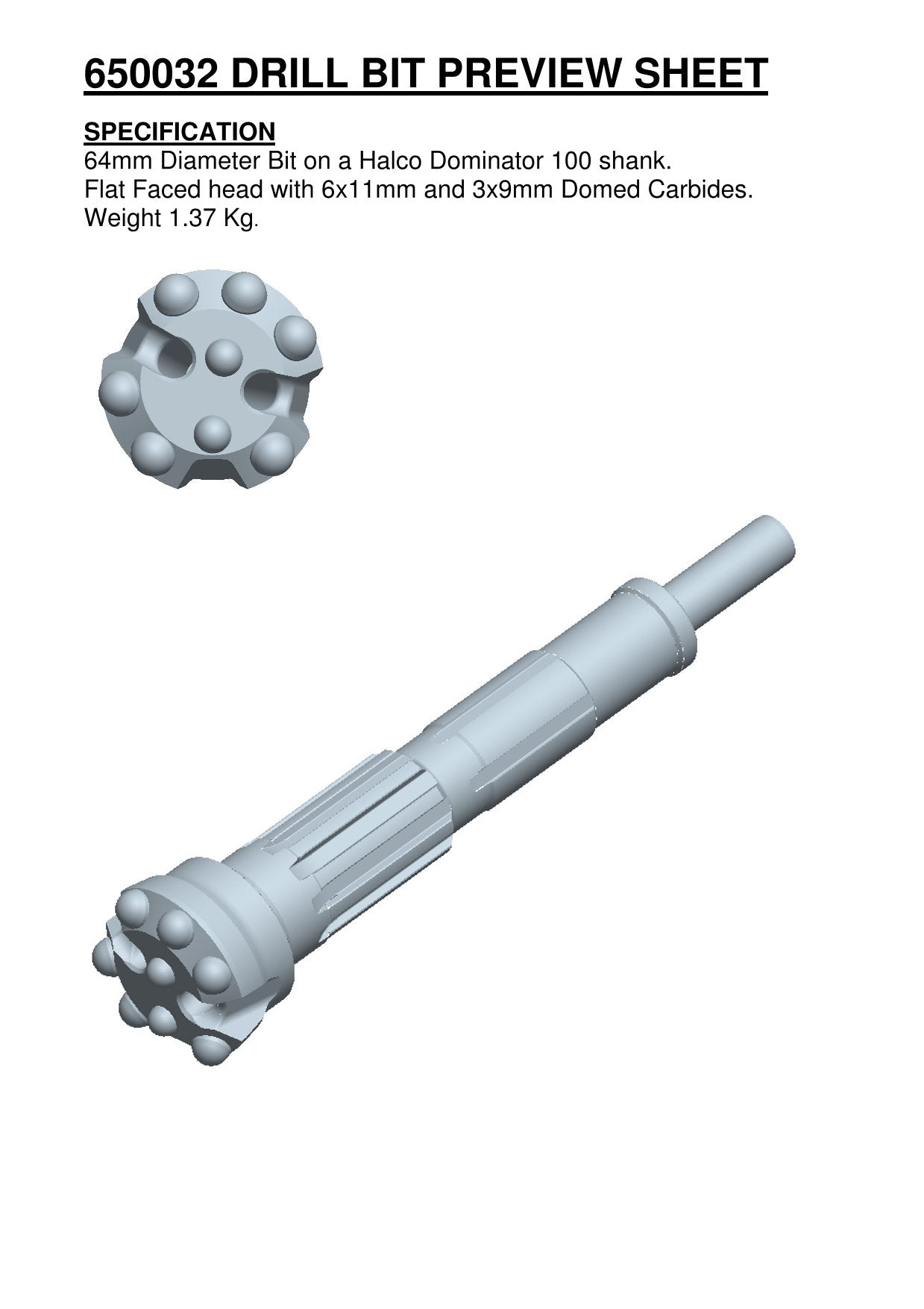 Stiftbohrkrone H1 SPIBO