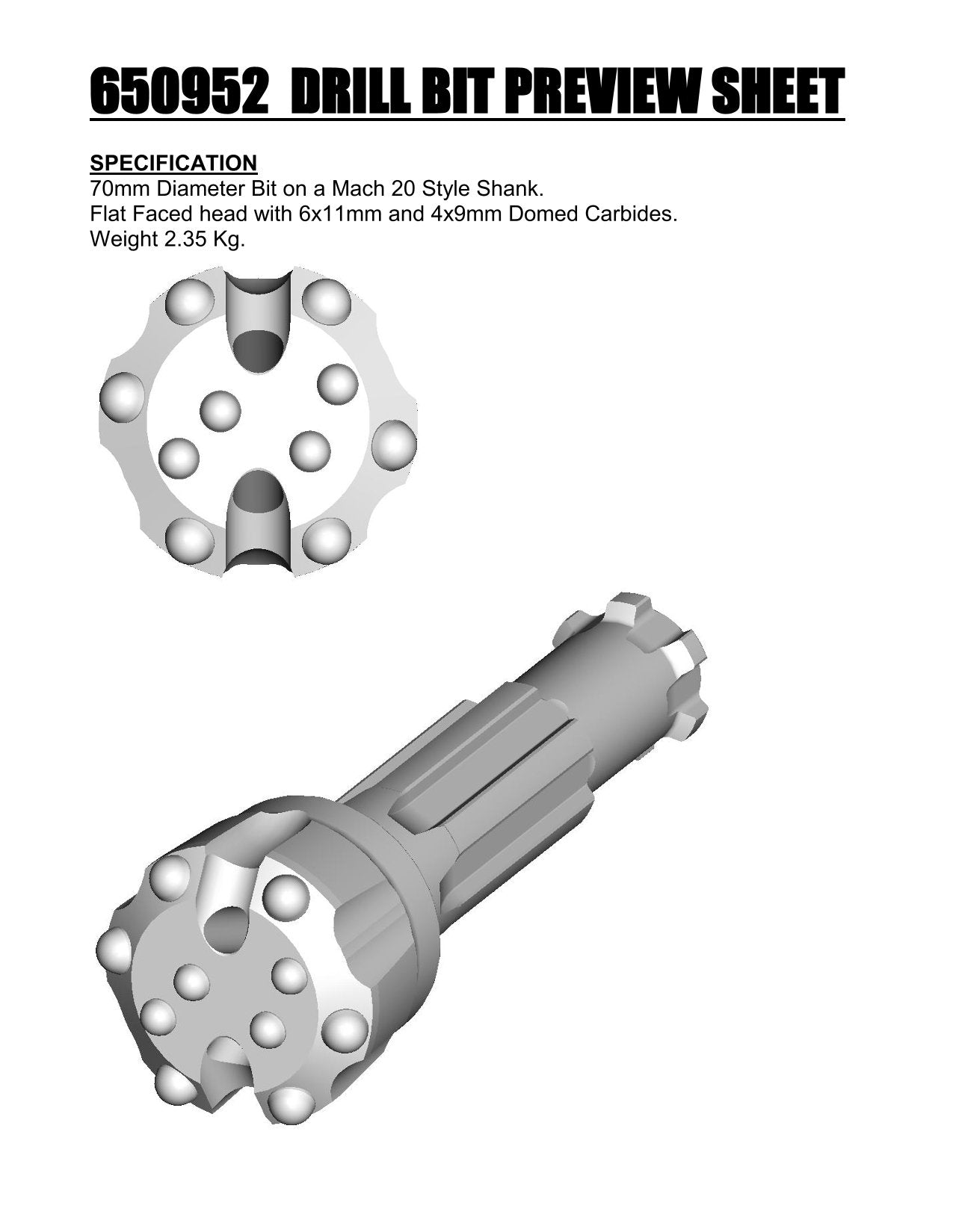 Stiftbohrkrone H2 SPIBO
