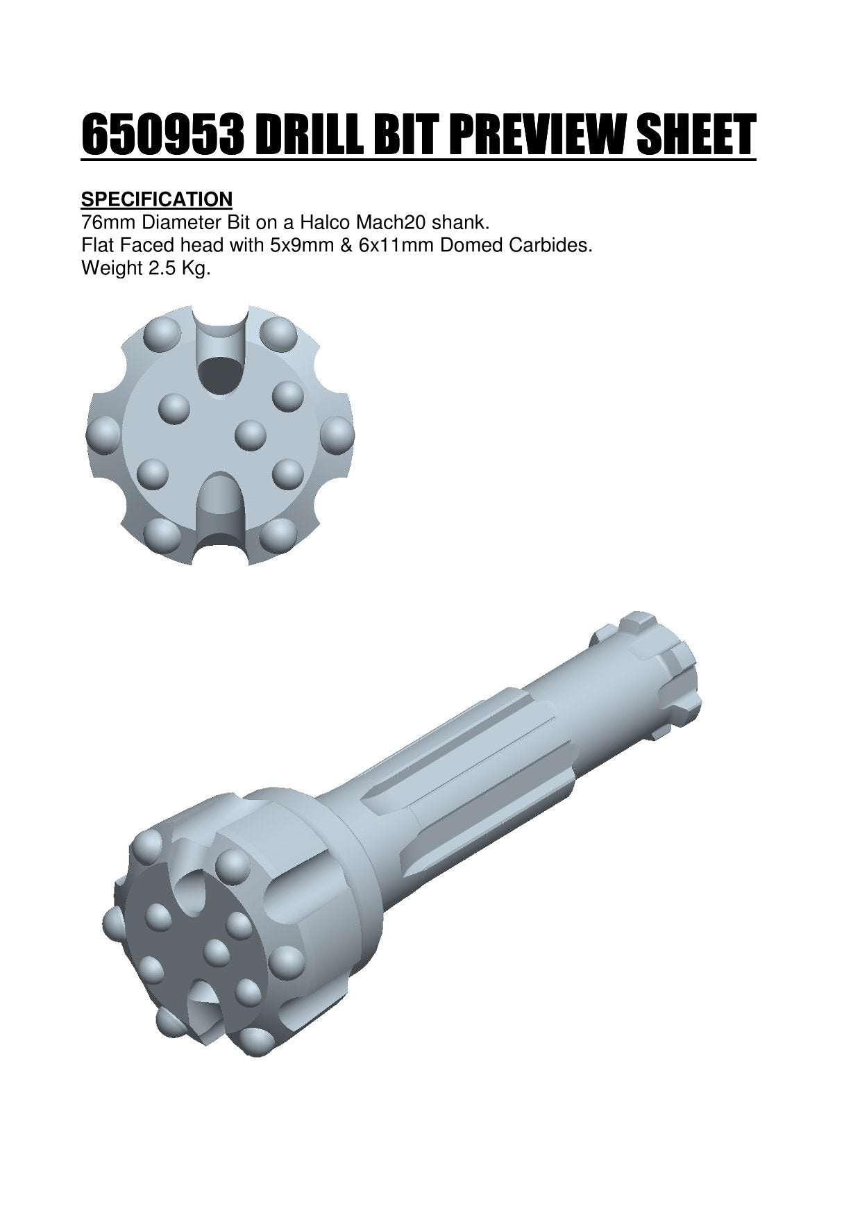 Stiftbohrkrone H2 SPIBO