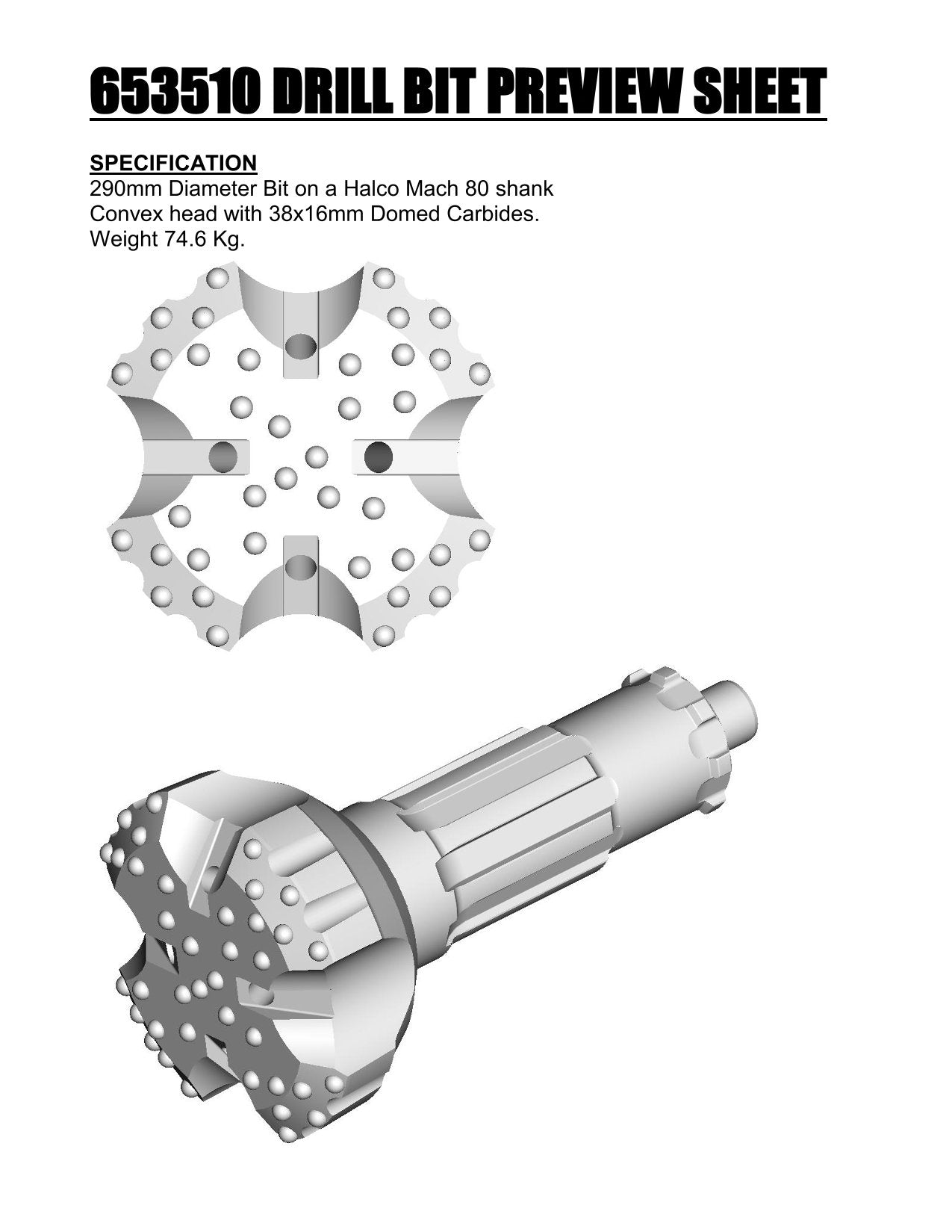 Stiftbohrkrone H8 SPIBO