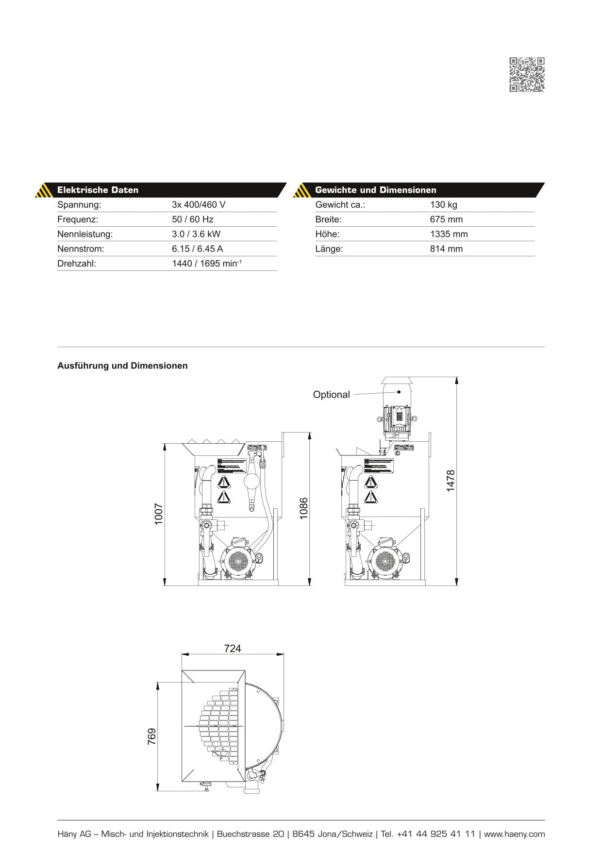 Injektionsanlage HCM100 Turbomischer mit TMP 9 SPIBO